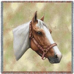 Pinto Horse Tapestry Throw